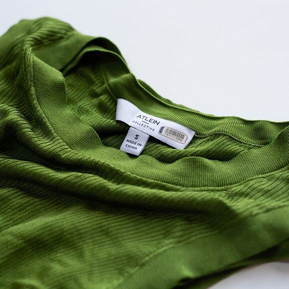 Atlein Collective Green Knit Midi Dress - Size S - Picture 4 of 7